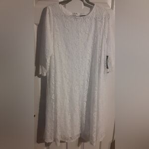 Romans White 18/20 Lace A Line Dress